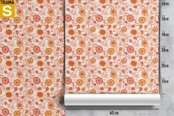 Carta da Parati Design e Stili Flora e Fauna Fiori Natura Stilizzata