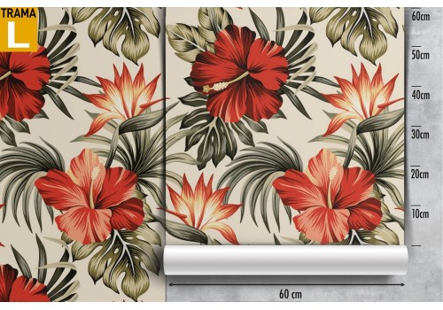 Carta da Parati fiori tropicali pattern natura. 2