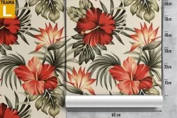 Carta da Parati fiori tropicali pattern natura.