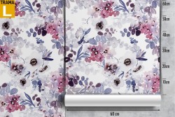 White and pink roses wallpaper refined pattern.