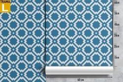 Vintage geometric pattern wallpaper.