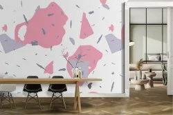 Modern pink abstract wallpaper decoration.