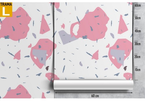 Carta da Parati decorazione astratta rosa moderna. 2