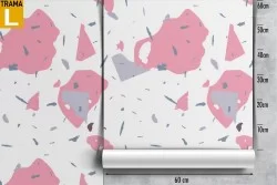 Carta da Parati decorazione astratta rosa moderna.