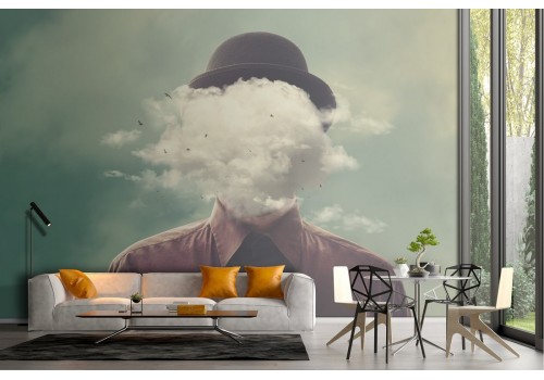 Modern abstract painted wallpaper 2