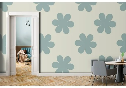 Modern stylized flower wallpaper.