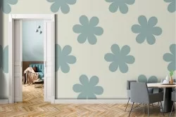 Carta da Parati fiori stilizzati moderna.