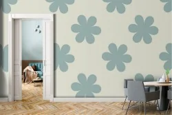 Modern stylized flower wallpaper.