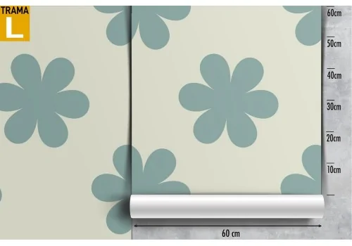 Carta da Parati fiori stilizzati moderna. 2