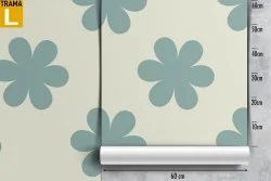 Modern stylized flower wallpaper.
