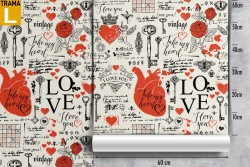 Fantasy writings wallpaper decoration.