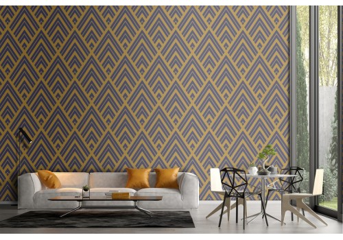 Vintage Geometries Wallpaper Brown Triangles.