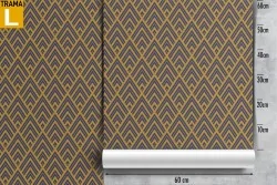 Vintage Geometries Wallpaper Brown Triangles.