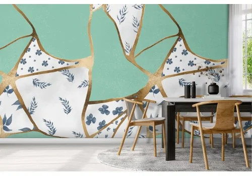 Carta da Parati superficie marmo liuxury turchese.