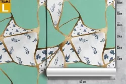 Turquoise luxury marble surface wallpaper.