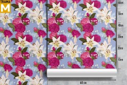 Carta da Parati Fiori Moderna Natura