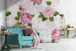 Carta da Parati decorazione rose eleganti.