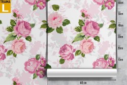 Carta da Parati decorazione rose eleganti.