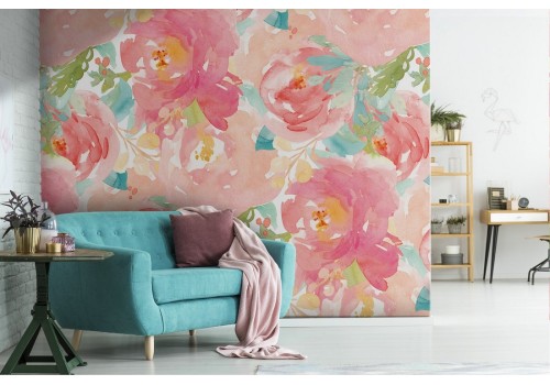 Wallpaper roses nature decoration pattern.