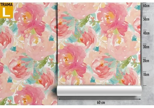 Carta da Parati rose decorazione natura pattern. 2