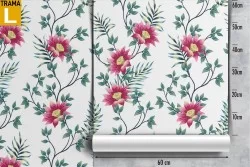 Pink flowers nature decoration wallpaper.