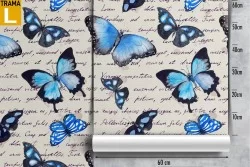 Butterfly and writings wallpaper modern decorations.