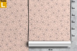 Carta da Parati fiori stilizzati pattern moderno.