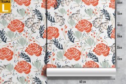Red roses wallpaper nature pattern.