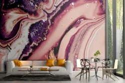 Pink glamour marble surface wallpaper
