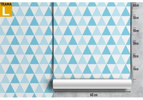 Carta da Parati geometrie triangoli azzurri. 2