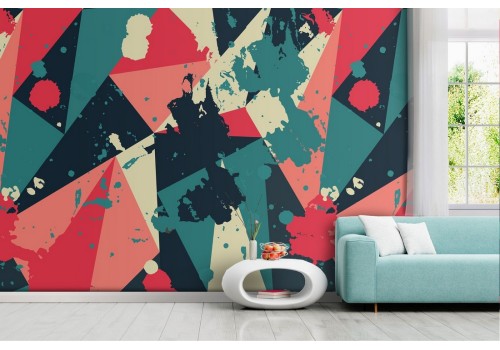 Modern abstract geometric wallpaper.