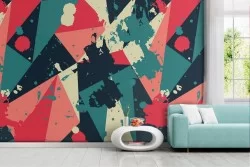 Modern abstract geometric wallpaper.