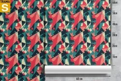 Carta da Parati Design e Stili Astratta Geometrica