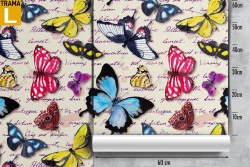 Butterfly pattern nature and writings wallpaper.