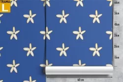 Carta da Parati fiori stilizzati minimal pattern.