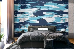 Abstract colored wallpaper in blue modern design.