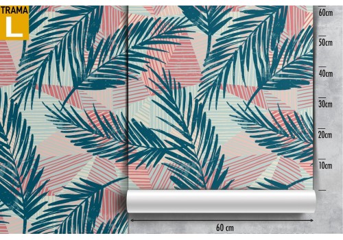 Tropical leaves wallpaper modern nature design. 2