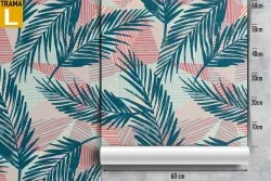 Tropical leaves wallpaper modern nature design.