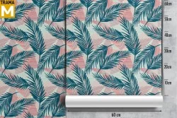 Tropical Stylized Nature Leaves Wallpaper