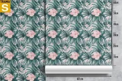 Carta da Parati Design e Stili Flora e Fauna Fiori Natura Foglie Tropicale