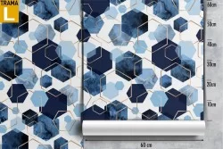 Carta da Parati pattern esagoni geometrie moderne.