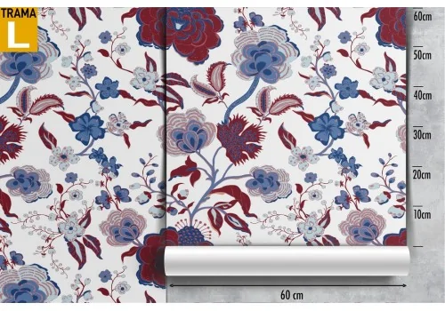 Purple flowers vintage pattern wallpaper. 2