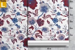 Carta da Parati fiori viola vintage pattern.