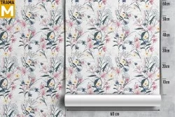 Carta da Parati Fiori Foglie Natura