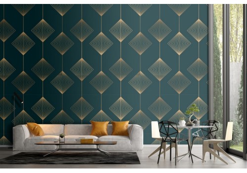 Art Deco Luxury Geometric Wallpaper.
