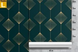 Art Deco Luxury Geometric Wallpaper.