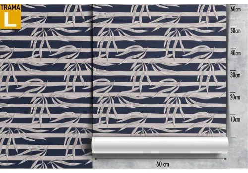 Carta da Parati foglie e righe natura design moderno. 2