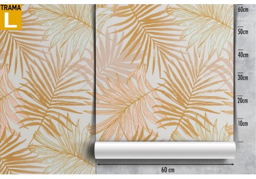 Glamorous tropical leaves wallpaper. 2