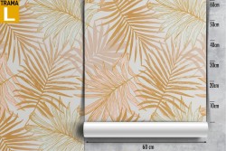 Carta da Parati foglie tropicali glamour.