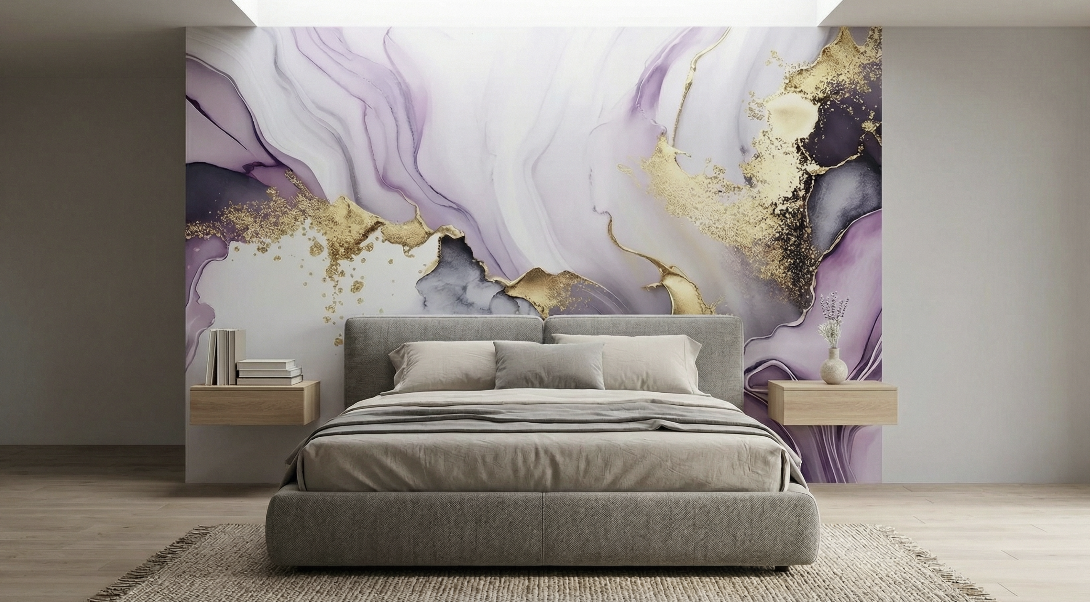 Effetto marmo lilla oro bianco